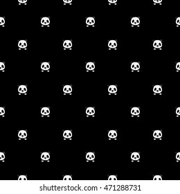 Seamless pattern with cute panda