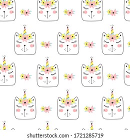 Nahtloses Muster mit süßem Panda. Kinder drucken. Vektorgrafik 