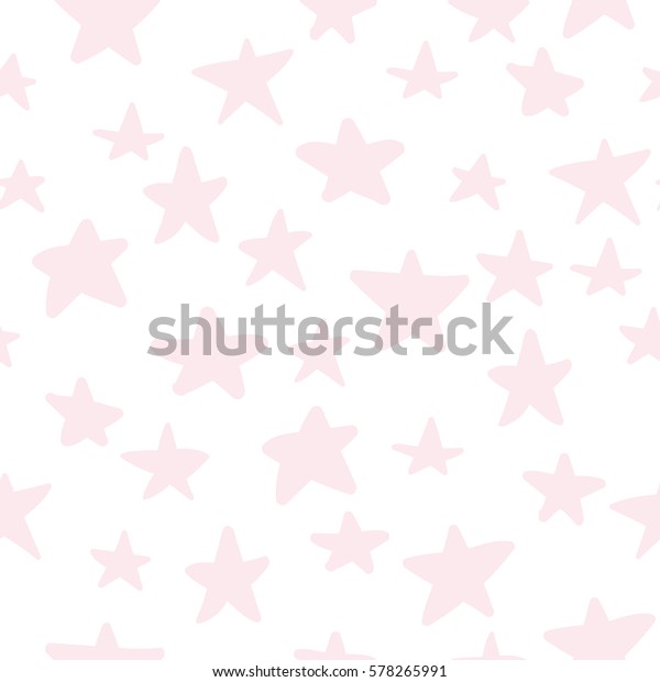 白い背景にシームレスなパステルピンクの手描きの小さな星 お祭りっぽい包装紙 壁紙 背景 ベクターイラスト のベクター画像素材 ロイヤリティフリー 578265991