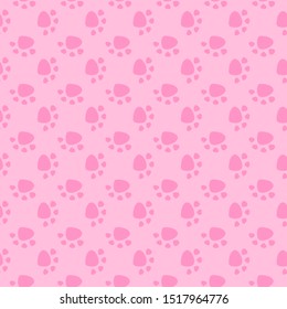 Seamless pattern with cute paws.A good choice for gift paper,wrapping,fabric printing,web page design.