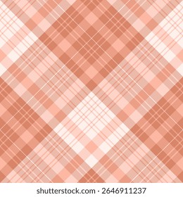 Seamless pattern in cute peach color for plaid, fabric, textile, clothes, tablecloth and other things. Vector image. 2