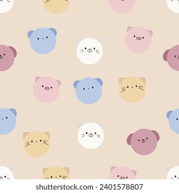 seamless pattern of cute pet background