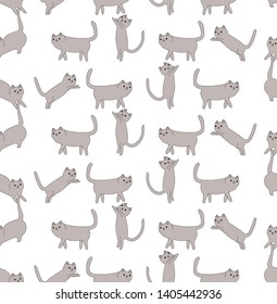 Seamless Pattern Cute Pet, Vector