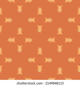 Seamless pattern cute pigs. Background of chubby piggy in doodle style. Repeated design texture for printing, fabric, wrapping, wallpaper, tissue. Vector illustration.
