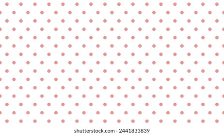 Seamless pattern of cute pink polka dots with transparent background