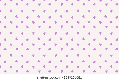 Seamless pattern with cute purple hearts on a light background. Perfect for romantic designs, Valentine's Day, textiles, digital paper, and gift wrap
