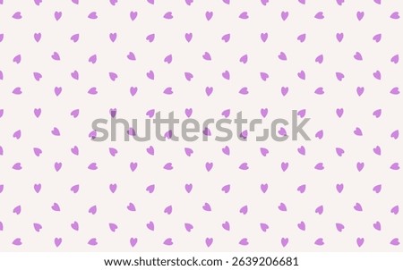 Seamless pattern with cute purple hearts on a light background. Perfect for romantic designs, Valentine's Day, textiles, digital paper, and gift wrap