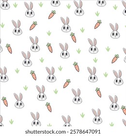 seamless pattern with cute Rabbit	