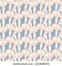 Seamless pattern of cute rabbit vector design. Suit for illustration, fabric print, graphic design etc.