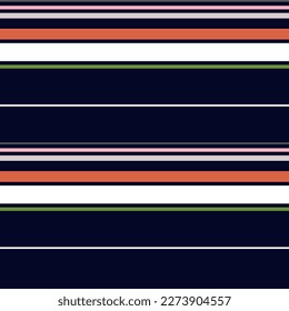 Seamless pattern with cute rabbits (hares), orange carrots in kawaii style, with additional stripes pattern with palette. Smiling hares, kind faces of rabbits with different ears and noses, rosy cheek
