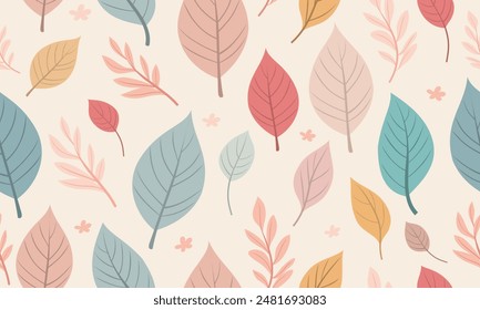 Nahtloses Muster niedliche skandinavische florale Vektorgrafik Design-Illustration