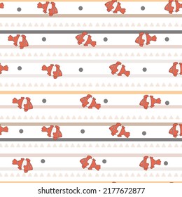 seamless pattern with cute sea animals