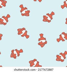 seamless pattern with cute sea animals