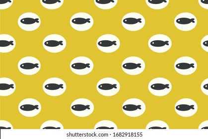 seamless pattern cute small fishes
