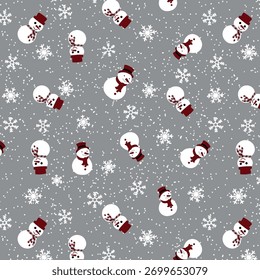 Padrão perfeito com bonitos bonitos bonitos bonitos bonitos e estrelas alegres Natal feriado imprimir ano novo