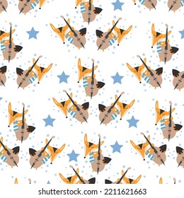 Seamless pattern with cute squirrel animal perfect for wrapping paper