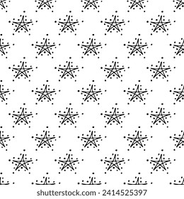 Seamless pattern with cute stars doodle for decorative print, wrapping paper, greeting cards, wallpaper and fabric