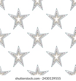 Patrón sin fisuras con garabato de estrellas lindas para impresión decorativa, papel de embalaje, tarjetas de felicitación, papel pintado y tela