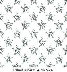 Seamless pattern with cute stars doodle for decorative print, wrapping paper, greeting cards, wallpaper and fabric