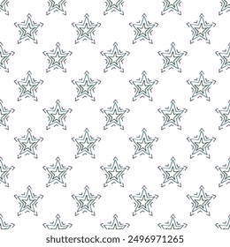 Seamless pattern with cute stars doodle for decorative print, wrapping paper, greeting cards, wallpaper and fabric