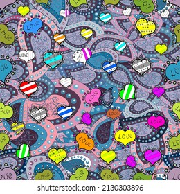 Seamless pattern cute super abstract and nice interesting picture. Vector.