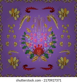 Seamless pattern cute super abstract and nice interesting picture. Vector illustration. Vintage. Flowers.