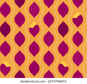 seamless pattern of cute sweet potatoes