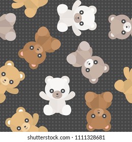 Seamless pattern cute teddy bear for use as wallpaper or Christmas wrapping paper gift