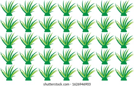 Seamless pattern with cute tropical house plants in bright geometric style. vector illustraion