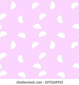 Seamless pattern with cute umbrellas.Can be used for wallpaper,fabric, web page background, surface textures.