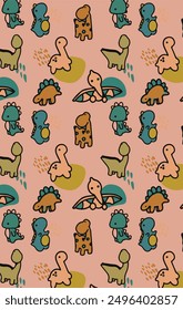 Seamless pattern with cute wild animals childish. Animals zoo, crocodile. Suitable for design kid textile, wrapping paper, background. Kids animal characters.