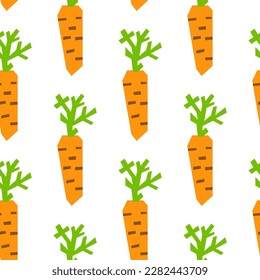 Seamless pattern with cutout carrots in modern style. Background with stylized veggies.