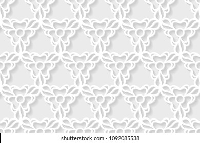 seamless pattern with cutout ornament
