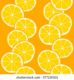 Seamless pattern with cutted oranges