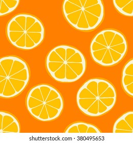 Seamless pattern with cutted oranges