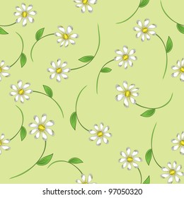 seamless pattern of daisies