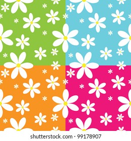 seamless pattern of daisies