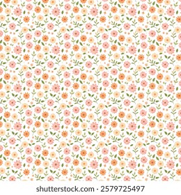 Seamless pattern with daisies on a blue background. Stock illustration
