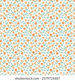 Seamless pattern with daisies on a blue background. Stock illustration