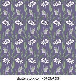 Seamless pattern with daisy