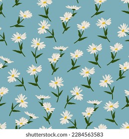 Seamless pattern with daisy Eps 10 vector. 