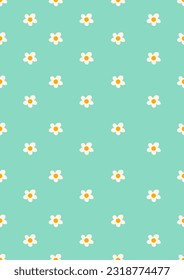 Seamless pattern with daisy Eps 10 vector.