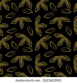 Seamless pattern with daisy flower garden on yellow background vector illustration. Cute floral print.