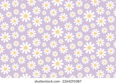 seamless pattern with daisy flowers for banners, cards, flyers, social media wallpapers, etc.