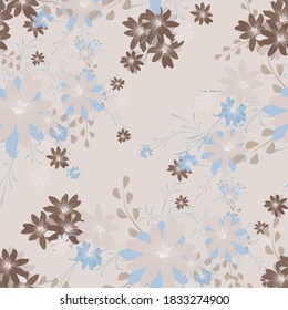 Patrón sin foco con flores de margarita. Textura brillante para impresión, textil, de lino, de tela. Patrón bonito para envolver papel. Flores salvajes vectoriales. Textura sin fin. Un reportaje colorido al estilo retro.