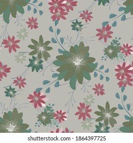 Patrón sin foco con flores de margarita. Textura brillante para impresión, textil, de lino, de tela. Patrón bonito para envolver papel. Flores salvajes vectoriales. Textura sin fin. Un reportaje colorido al estilo retro.