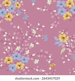 Seamless pattern with daisy flowers on black background, Hand-drawn botanical daisy floral pattern.botany elements, Ink drawings of flowers.ep