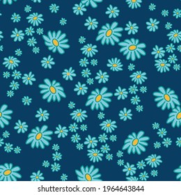 seamless pattern with daisy, vector design for paper, fabric and other surface