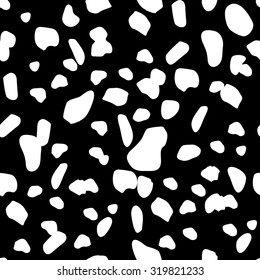 Seamless pattern of dalmatian spots. Natural textures.