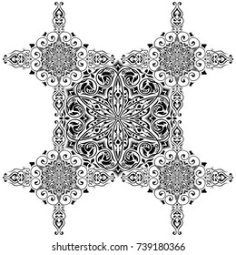 Seamless pattern. Damask and Central Asia style - Ornamental background with pattern.